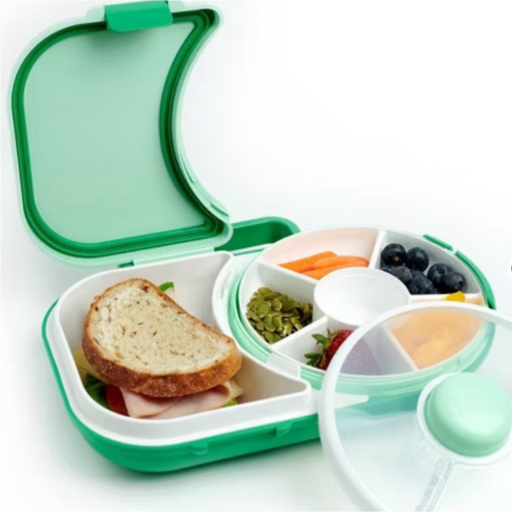 GÖBE Green Bento Lunch Box with Compartments NEW